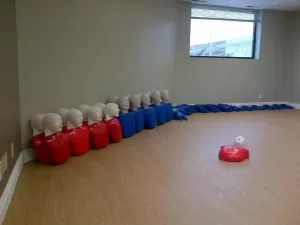 First aid and CPR training room in Saskatoon